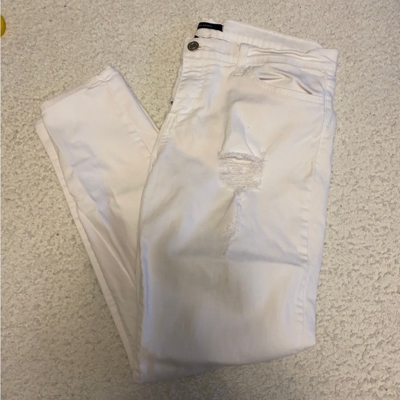 FLYING MONKEY White Ripped Skinny Jeans - Picture 4 of 4